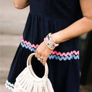 Sail to Sable Ric Rac Ruffled Tiered Sundress